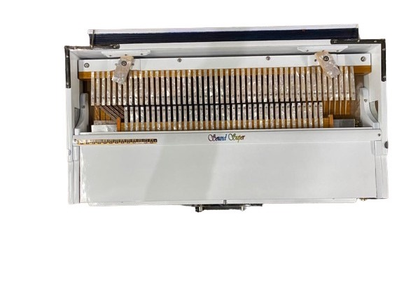 Legato - 3 3/4 Octave 9 Scale Changer (with Coupler) Box Harmonium with 3 set of Palitana Mohanlal Reeds, White